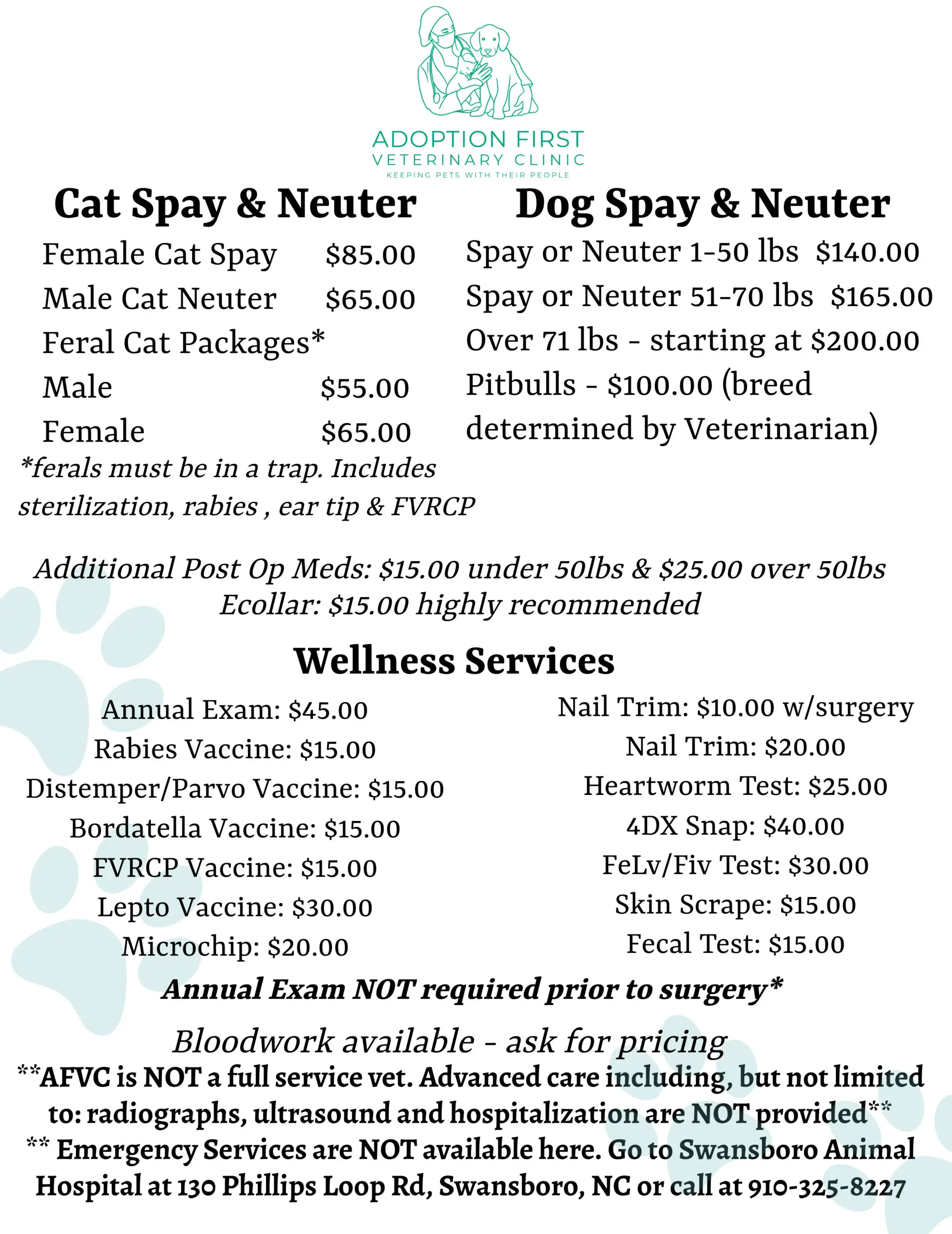 adopt-a-pet-template-1-scaled A picture of some animal care services and prices.